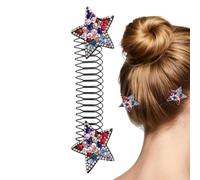 Hair Clips for Women - Invisible Stretchable Rhinestone Bang Hair Comb Clip