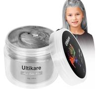 Hair Color Wax,Hair Dye Wax,Temporary Washable Hair Pomade For Men And Women,Halloween,Christmas (Grey)