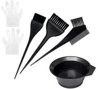 Hair Coloring Brush Set,4 Pieces Hair Coloring Brush Set Salon DIY Tool for Mixing and Applying Hair Dye