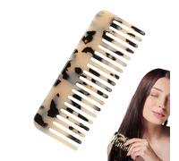 Hair Detangling Comb Antistatic, Marbled Small Travel Purse Size, Wide Tooth Handmade Saw-Cut Polished Comb For Women Thick Scalp Circulation Easy Carry Daily Hair Care