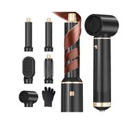Hair Dryer Brush Hot Air Curling Brush Negative Ion Air Styler for All Hair Types Home and Travel U