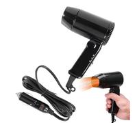 Hair Dryer For Car-12V Portable Travel Blow Dryer, Foldable Compact Hot & Cold Settings, Windshield Defogger & Styling Tool, Overheat Protection Safety Plug| For Auto Convertible