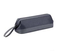 Hair Dryer Storage Bag 15.3in Water-Resistant Leather(dark gray) | Fits dryers curling irons, water-resistant leather, 15.3x6.7x4.9 inches, metal zipper, dust protection