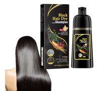 Hair Dye Shampoing Colorant Noir,3 en 1 Shampooing Teinture Cheveux Instantanée,Shampooing Teinture Cheveux Naturelle et Longue Durée,Teinture Cheveux en Quelques Minutes,500ML