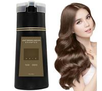 Hair Dye Shampoo - Hair Instant Dye Shampoo for Men & Women,Hair Color Shampoo for Gray Hair,Fast Hair Coloring Natural Hair Dye,Long Lasting Hair Dying Shampoo,for Gray Hair Coverage (Light brown)