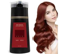 Hair Dye Shampoo - Hair Instant Dye Shampoo for Men & Women,Hair Color Shampoo for Gray Hair,Fast Hair Coloring Natural Hair Dye,Long Lasting Hair Dying Shampoo,for Gray Hair Coverage (Red)