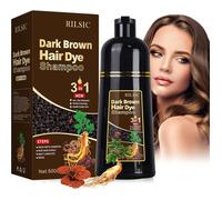 Hair Dye Shampoo,Instant Hair Dye Shampoo,500 ml Natural Hair Dye Shampoo 3 in 1,Black Hair Dye Shampoo for Men and Women