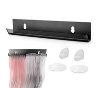 Hair Extension Holder, Wall Mounted Hair Hanger, Metal Hair Rack Washing, Coloring Blow Drying Weft, Movable Hair Racks, Easy To Use, Portable for Braiders Hairstylists