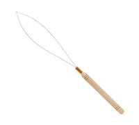 hair extension loop tool - thread and needle with wood handle