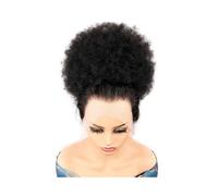 Hair Extensions Hairpiece Chignon Afro Puff Hair Chignon Court Cordon Queue de Cheval 100% Cheveux Humains Extension de Cheveux Brésiliens Remy Postiche for Femmes Hair Accessories(10inches)