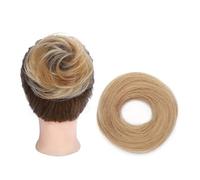 Hair Extensions Hairpiece Chignon en cheveux humains Extensions de cheveux naturels Chouchous Chignon ébouriffé Postiches for femmes filles Hair Accessories(Dark Blonde)