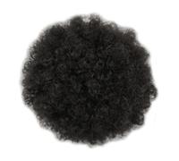 Hair Extensions Hairpiece Extension de queue de cheval afro bouffante avec cordon de serrage for femmes noires 100% cheveux humains à clipser, queue de cheval bouclée et crépue, chignon durable, natu