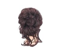 Hair Extensions Hairpiece Perruque à clip duveteuse douce au toucher, aspect naturel et réaliste, épingles à cheveux for femmes, perruque noire et brune for usage féminin Hair Accessories(Dark Brown)