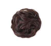 Hair Extensions Hairpiece Postiche chignon en désordre avec pince à griffes, postiche synthétique ondulé et bouclé for femme Hair Accessories(Chocolate Brown)