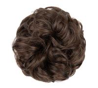 Hair Extensions Hairpiece Postiche synthétique en désordre, chouchou Chignon à usage quotidien, faux postiche élastique Hair Accessories(Brown)