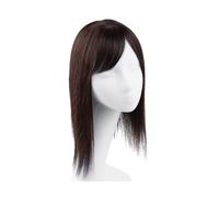 Hair Extensions Hairpiece Postiche toupet en Fiber synthétique for femmes, Extension de frange à Clip, faux naturel Invisible, une pièce Hair Accessories(Chocolate Brown)