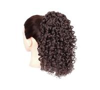 Hair Extensions Hairpiece Queue de cheval synthétique longue et bouclée de 30 cm avec cordon de serrage for femme Hair Accessories(Brown black)