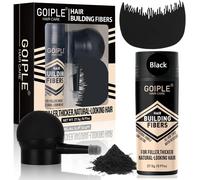 Hair Fiber & Pump Applicator Set Professional 2 In 1 Hairdressing Set For Hair And Beard-Hair Fibers Powder Densifying Hair For Men (Black)