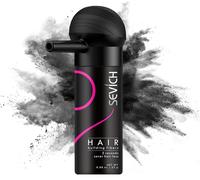 Hair Fibers With Spray Applicator Natural Fibers For Men Women Instant Volume Windproof Water Repellent Easy Wash 25g Black