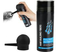 Hair Fibers With Spray Applicator,Professional Powder Spray,Professional Quality Hair Powder For Men And Women,Roots Densifier (Black)