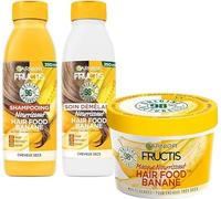 Hair Food Garnier - Fructis Hair Food - Coffret Cadeaux Soin Cheveux Routine à la Banane pour cheveux secs - 98% d'ingrédients d'origine naturelle