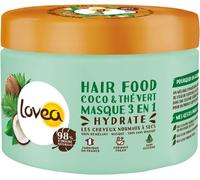 Hair Food - Masque 3 En 1 - Huile De Coco & Thé Vert - Hydrate, Assouplit & Démêle - Cheveux Normaux À Secs - 98% D'origine Naturelle - Sans Silicone - Vegan - Fabriqué En France - 390 Ml