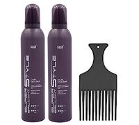 HAIR HAUS Super Brilliant Style Curl Mousse Lot de 2 flacons de 300 ml avec styler les doigts