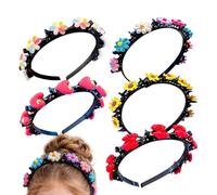 Hair Headband Clips - Fabric Material Set, Five Pieces, Cute Decorative Bra | Kids Braid Princess HairpinHeadband With Cli Women Girls Halloween Party Dress Up Holiday Birthday Festival Daily Photo Props