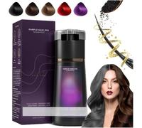 Hair Instant Dye Shampoing, refresh Hair Instant Herbal Coloration instantanée, Shampoing de coloration instantanée pour cheveux gris, pour homme et femme (violet)