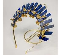 Hair Jewelry Crown Tiaras for Women Black Crystal Witch Crown, Smoky Quartz Crystal Crown, Alt Bridal Tiara, Goth, Tarot, Renaissance Faire, Photoshoot Tiara (Couleur: D5)