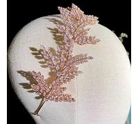 Hair Jewelry Crown Tiaras for Women Bride Bride Bride Crystal Leaf Hair Band, Bridal Crown Tiaras, Hair Accessories Wedding, Accessoires de mariage (couleur en or rose)