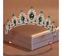Hair Jewelry Crown Tiaras for Women Bride Tiaras Green Fashion Wedding Crown