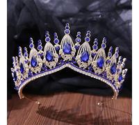 Hair Jewelry Crown Tiaras for Women Cross-Border Baroque Bride Crowar Headwear Rhinaistone Accessoires Accessoires de robe de mariée de la couronne princesse (Couleur: Gold Color)