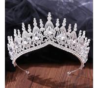 Hair Jewelry Crown Tiaras for Women Cross-Border Baroque Bride Crowar Headwear Rhinaistone Accessoires Accessoires de robe de mariée de la couronne princesse (Couleur: Gold Color)