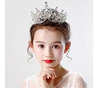 Hair Jewelry Crown Tiaras For Women Crown Tiara Princess Girls Crown Crystal Girl Birthday Clacedals Accessoires par Gagalu (Couleur: Silver)
