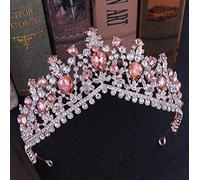 Hair Jewelry Crown Tiaras for Women European Red Green Crystal Big Crown Headwear Weddal Wedding Hair Accessoires de bijoux