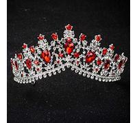 Hair Jewelry Crown Tiaras for Women European Red Green Crystal Big Crown Headwear Weddal Wedding Hair Accessoires de bijoux