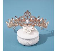 Hair Jewelry Crown Tiaras for Women Girls Color Silver Metal Metal Blue Blue Crystal Tiara Couronne pour femmes Party Bridal Bride Crown Couronne Accessoires (couleur: Diamond blanc)