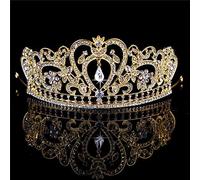 Hair Jewelry Crown Tiaras for Women Gold Gold Pearl Bridal Crowns Handmade Tiara Bride Bandband Crystal Wedding Diadem Crown Mariage Accessoires de cheveux par Gagalu (Couleur: 8)