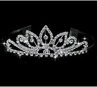 Hair Jewelry Crown Tiaras For Women Jewelry Fashion Princess Girls Tiara Crown Rhinestone Crystal Wedding Bride Crown Birthday Accessoires par Gagalu (Couleur: Chrome15)
