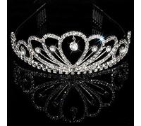 Hair Jewelry Crown Tiaras For Women Jewelry Fashion Princess Girls Tiara Crown Rhinestone Crystal Wedding Bride Crown Birthday Accessoires par Gagalu (Couleur: Chrome10)