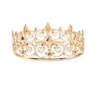 Hair Jewelry Crown Tiaras for Women King King Crown for Men - Metal Prince Crowns and Tiaras, chapeaux de fête d'anniversaire ronds complets, accessoires médiévaux