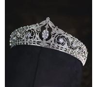 Hair Jewelry Crown Tiaras for Women Luxury Cumbic Zircon Wedding Crown Geometric Rhinestone Crystal Diadem Queen Crowns Princess Tiaras Bridal Party Hair Accessoires (Couleur: Style E)