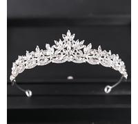 Hair Jewelry Crown Tiaras for Women Luxury Luxury Rhingestone Bridal Crown Tiara Silver plaqué cristal Prom Diadem Couronnes Bandeau de mariage Accessoires de cheveux Bijoux Couronne (couleur: argent)