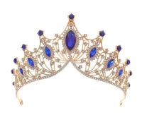 Hair Jewelry Crown Tiaras for Women Pink Crystal Tiara Crown For Queen Diadem Bridal Crown Tiaras Bride Bands Brided Bijoux Bijoux Accessoires par (taille: Gold Pink)