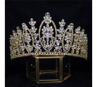 Hair Jewelry Crown Tiaras For Women Tiara Crystal Bandband Bridal Crown Elegant Atmosphère Hadames Couronne Couronne Accessoires de cheveux By Gagalu (Couleur: Gold Color)