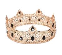 Hair Jewelry Crown Tiaras for Women Vintage King Men's Crown. Coiffe de mariage baroque. Couronne de cheveux sculptée en alliage par gagalu