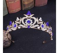 Hair Jewelry Crown Tiaras for Women Wedding Crown Blue pour la mariée Gold Baroque Crystal Tiaras and Crowns Bride Tiara Wedding Hair Accessoires de Gagalu (Couleur: 3)