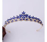 Hair Jewelry Crown Tiaras for Women Wedding Crown Blue pour la mariée Gold Baroque Crystal Tiaras and Crowns Bride Tiara Wedding Hair Accessoires de Gagalu (Couleur: 4)