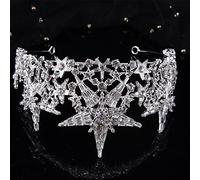 Hair Jewelry Crown Tiaras pour femmes couronnes accessoires de cheveux de mariage Couronne à la main par Gagalu (couleur: argent)